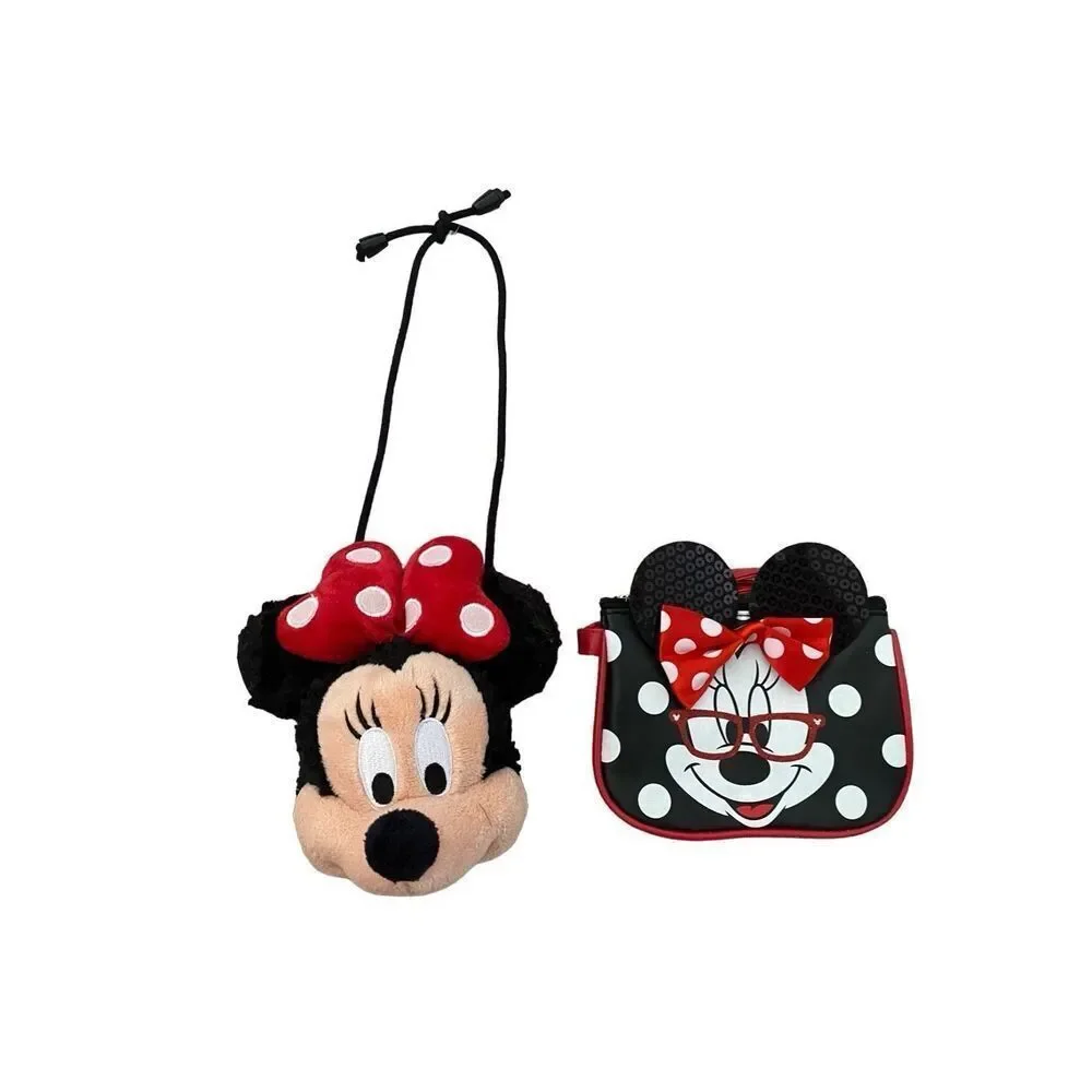 Lot Of 2 Disney Minnie Mouse Mini Purses Cartoon Kids Sequins